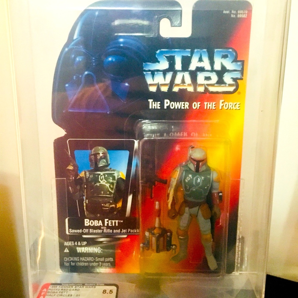 Star Wars Boba Fett VARIANT Half Circles Vintage 1996 RARE AFAGrade 8.5Gem Mint